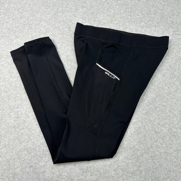 Willit Base Layer Pants Mens S Black Pull On Quick Dry Compression Yoga Legging - Picture 4 of 11